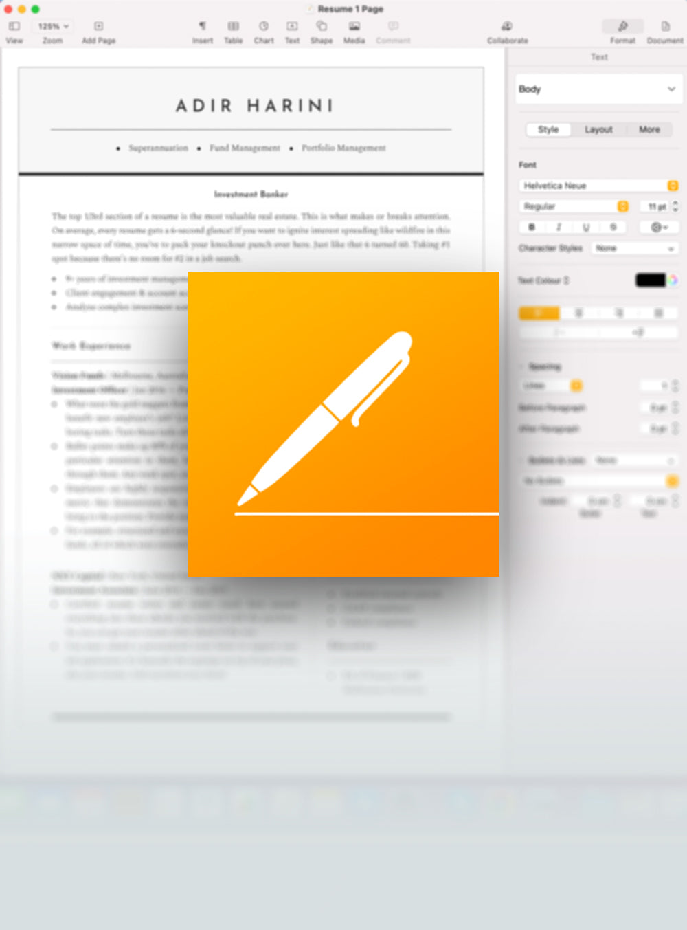 Mac Pages Resume Templates