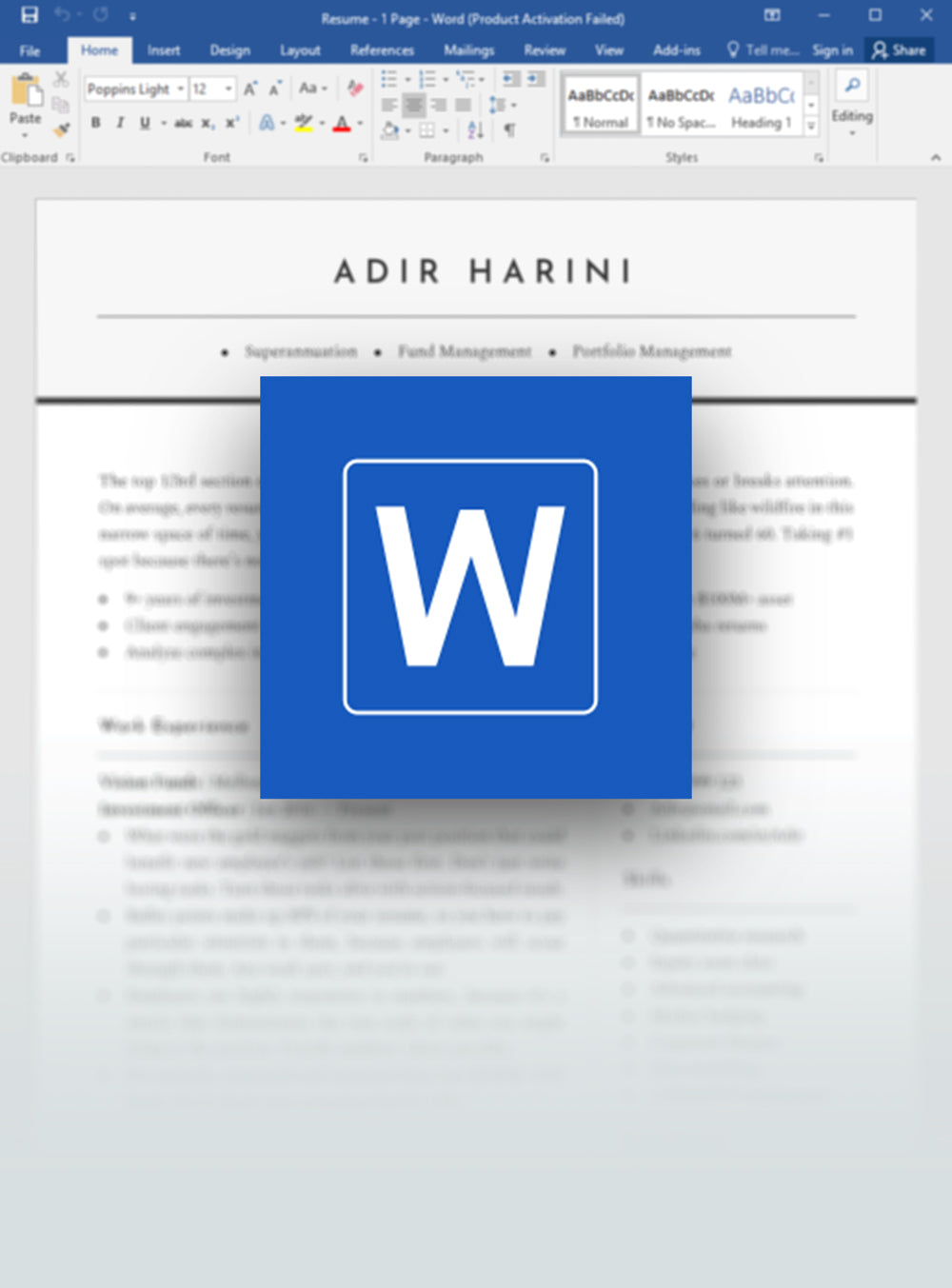 Word Resume Templates