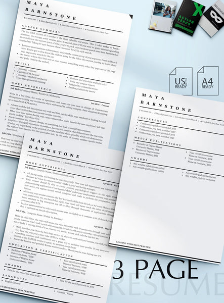 This executive resume template is a league of its own - Maya Barnstone ...