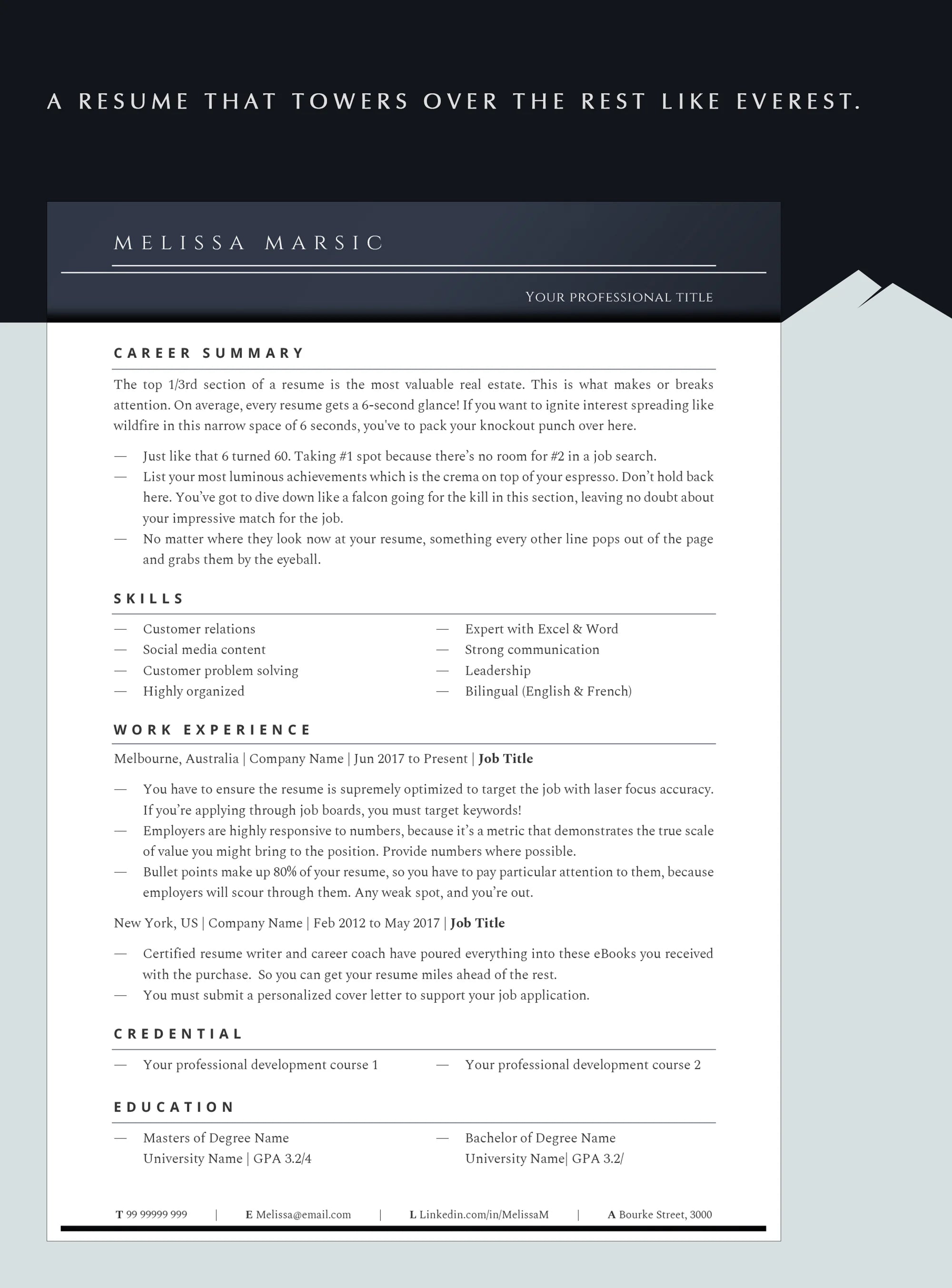 free resume templates